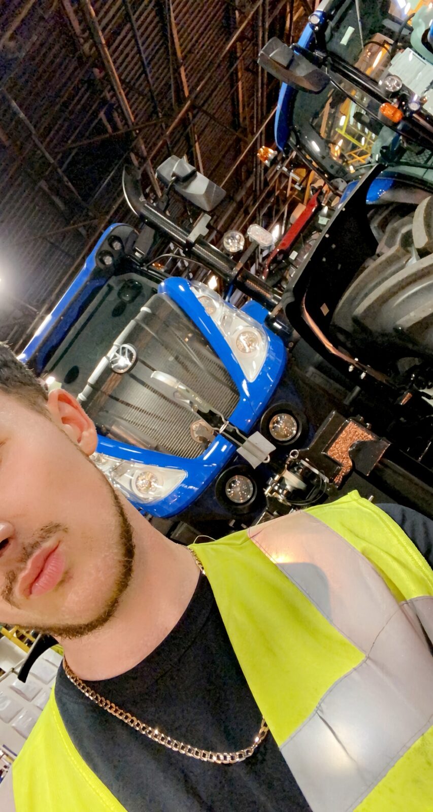 Jake Essex with the tractors in Basildon